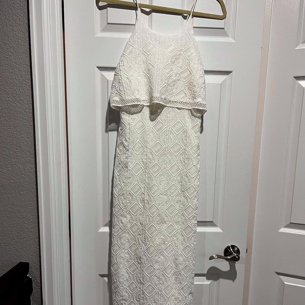 Anthropologie white lace dress, size 4, NEW